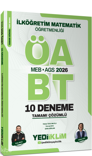 Yediiklim Yayınları MEB AGS ÖABT 2026 İlköğretim Matematik Öğretmenliği Tamamı Çözümlü 10 Deneme