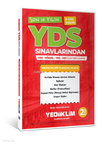 Yediiklim Yayınları YDS E-YDS YÖKDİL Son 10 Yılın YDS Kelimeleri (2.Kitap)