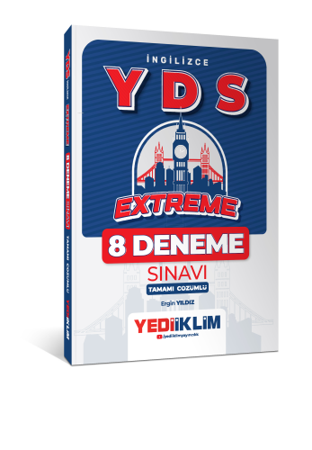 Yediiklim Yayınları YDS İngilizce Extreme Tamamı Çözümlü 8 Deneme Sınavı