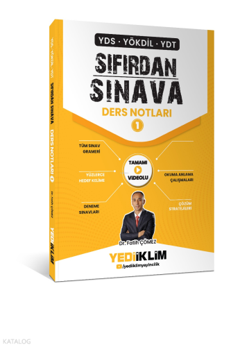 Yediiklim Yayınları YDS YÖKDİL YDT Sıfırdan Sınava Tamamı Videolu Ders Notları 1. Kitap