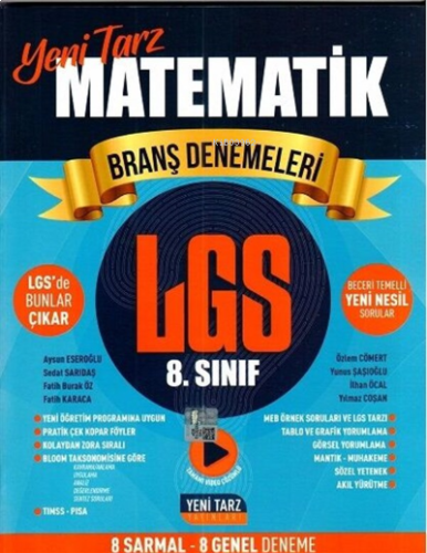 Yeni Tarz Yayınları 8.Sınıf Yeni Tarz Deneme Matematik - 2021