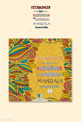 Yetişkinler İçin Manzara ve Desenler Mandala Boyama Kitabı-1