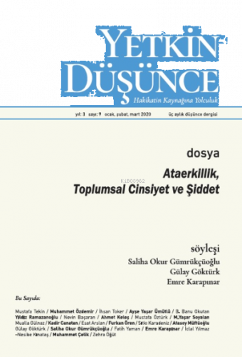 Yetkin Düşünce Sayı 9 - Ataerkillik, Toplumsal Cinsiyet ve Şiddet
