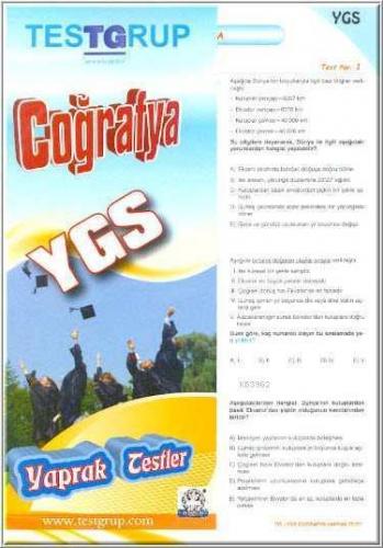 YGS Coğrafya Yaprak Test