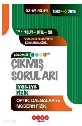 YGS-LYS Fizik Optik Dalgalar ve Modern Fizik Çözümlü Çıkmış Sorular 1981-2016