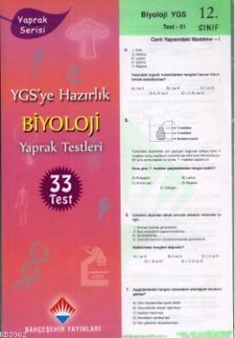 YGS'ye Hazırlık 12. Sınıf Biyoloji Yaprak Testleri