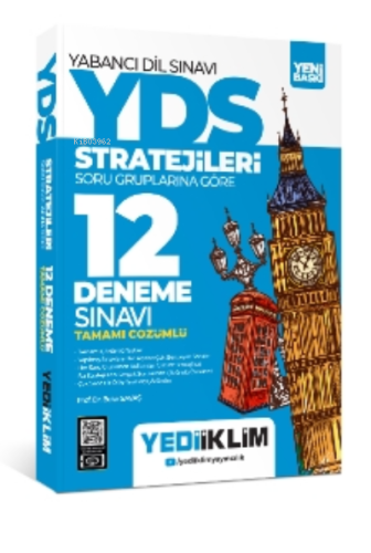 YÖKDİL Stratejileri Soru Gruplarına Göre Tamamı Çözümlü 12 Deneme Sınavı