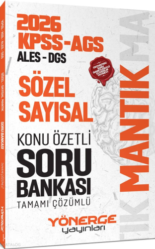 Yönerge Yayınları 2026 KPSS MEB-AGS ALES DGS Sözel Sayısal Mantık Konu