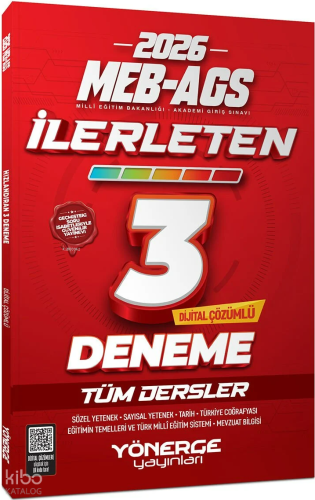 Yönerge Yayınları  2026 MEB-AGS Tüm Dersler İlerleten 3 Deneme Çözümlü
