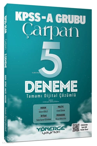 Yönerge Yayınları KPSS A Grubu Çarpan 5 Deneme Çözümlü